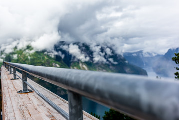 Empty balcony on a fjord in Norway - 2