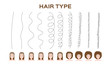 © gritsalak - Hair Types cartoon / vector illustration