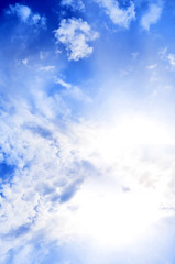Wall Mural - divine mystical sky with rays of light like background