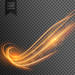 Wall Mural - abstract wavy transparent light effect vector background