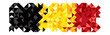 Abstract Belgium Flag, Belgian Colors (Vector Art)