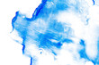 canvas print picture - Blau Wasserfarben muster Pinselstrich