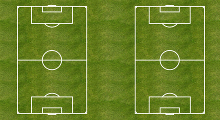 Wall Mural - Soccer grass fields layout