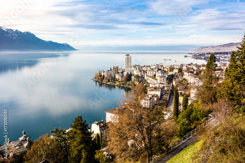 Fotomural Montreux am Genfersee, Schweiz