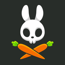 Rabbit Skull With Carrots
