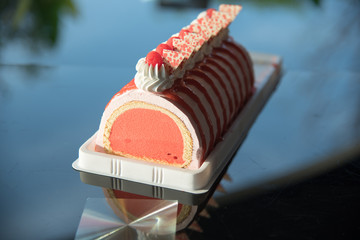 Strawberry ice cream  cake