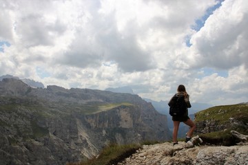 Sticker - Hiking on Dolomites