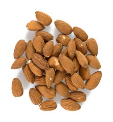 Sticker - almonds isolated on white