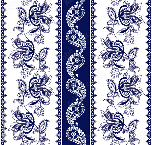 zestaw-koronkowych-czeskich-bezszwowe-granic-paski-z-niebieskimi-motywami-kwiatowymi-tapeta-z-motywem-kwiatowym-dekoracyjny-ornament-do-tkanin-tekstyliow-papieru-do-pakowania