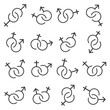 © flexelf - Gender symbol icons.