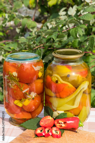 Banks With Canned Tomatoes And Peppers In The Oil On The Background Of The Garden Buy This Stock Photo And Explore Similar Images At Adobe Stock Adobe Stock,Best Emergency Food Supply Company