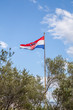 Flaga Chorwacji powiewa na wietrze