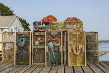 Lobster Cage At A Pier In A Fisher Harbor