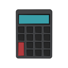 calculator with blank keys icon image vector illustration design 