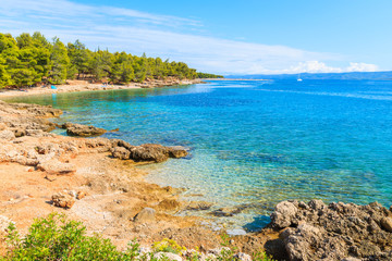 Wall Mural - Beautiful coast of Brac island near Bol town, Croatia