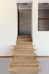 Sticker - wooden stairs in room