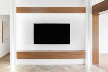 Poster - big led TV on white wall