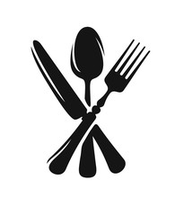 Spoon, Fork And Knife Vector.