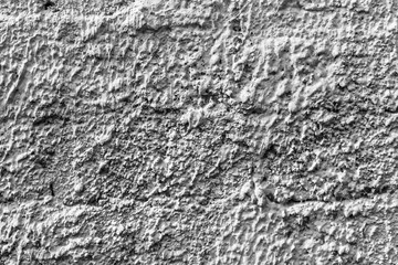 Wall Mural - White concrete wall with natural texture and cracks on the surface as background