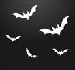 Flying Bats Background- Clip-art vector illustration