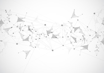 Abstract geometric Polygonal Space Background with Connecting Dots and Lines. Vector illustration