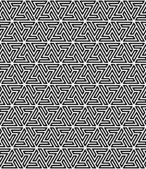 Wall Mural - Vector seamless pattern. Modern stylish texture. Monochrome geometric pattern with hexagonal tiles