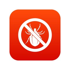 Wall Mural - No bug sign icon digital red