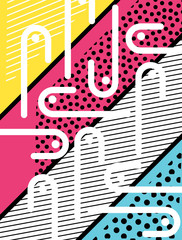 Wall Mural - abstract 80s memphis style pattern