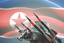 Nuclear Weapon With North Korea Flag
