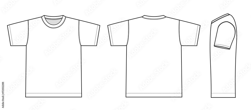 Tshirts illustration (white / side) - obrazy, fototapety, plakaty 