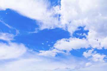 blue sky vivid which has cloudy summer. art  in nature beautiful background with copy space add text