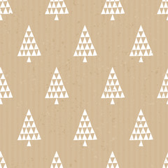Poster - Craft Paper Christmas Pattern