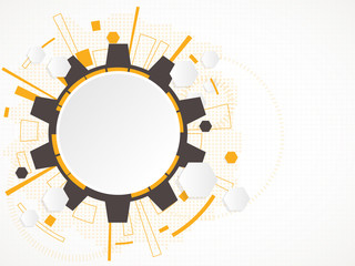 Wall Mural - abstract technological background. vector illustration.