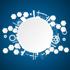 Wall Mural - abstract technological background. vector illustration.