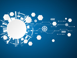 Wall Mural - abstract technological background. vector illustration.
