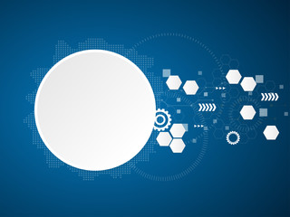 Wall Mural - abstract technological background. vector illustration.