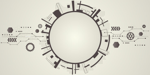 Wall Mural - abstract technological background. vector illustration.