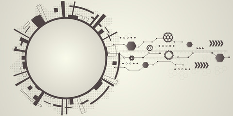 Wall Mural - abstract technological background. vector illustration.