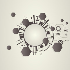 Wall Mural - abstract technological background. vector illustration.