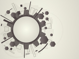 Wall Mural - abstract technological background. vector illustration.