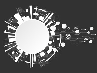 Wall Mural - abstract technological background. vector illustration.