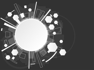 Wall Mural - abstract technological background. vector illustration.