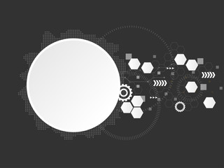 Wall Mural - abstract technological background. vector illustration.