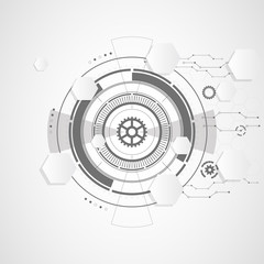 Wall Mural - abstract technological background. vector illustration.