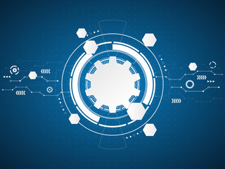 Wall Mural - abstract technological background. vector illustration.