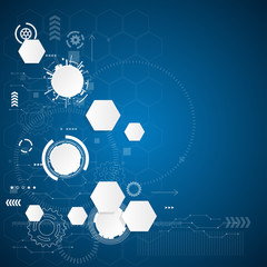 Wall Mural - abstract technological background. vector illustration.