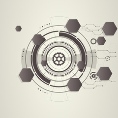 Wall Mural - abstract technological background. vector illustration.