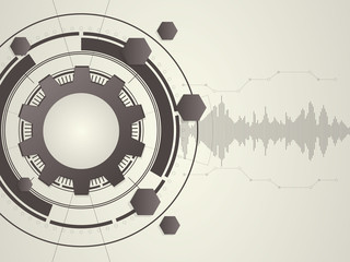 Wall Mural - abstract technological background. vector illustration.