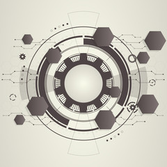 Wall Mural - abstract technological background. vector illustration.