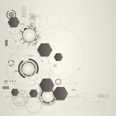 Wall Mural - abstract technological background. vector illustration.